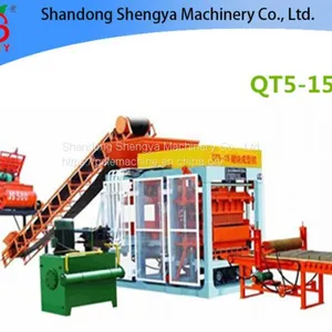 QT5-15 Full Automatic Hydraulic Concrete Block Production Line thumbnail-1