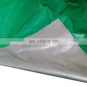 150 GSM GREEN/SILVER PE HEAVY TARP thumbnail-1