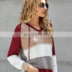 China Suppliers Knitted Round Neck Women Fashion Sweater thumbnail-3