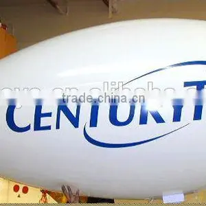 White Helium Inflatable Airship Flying thumbnail-1
