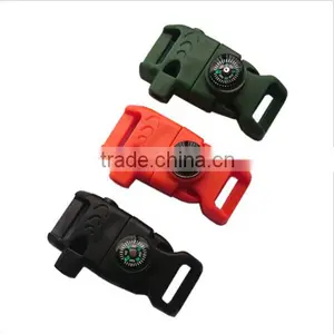1/10/20pc Buckle Whistle Compass Flint Fire Starter Scaper for Paracord Bracelet thumbnail-1
