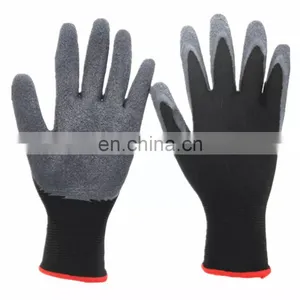 13 G High Quality Industrial Black Construction Latex Coated Protective Work Latex Safety Gloves thumbnail-5