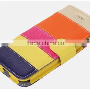 Genuine Leather Flip Wallet Case for Iphone 6,Wallet Style Flip Leather Case Credit Card and Money Pockets Magnetic Flap thumbnail-2