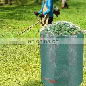 Heavy Duty 120L Reusable Hard Bottom Yard Lawn and Leaves Green Garden Waste Bag thumbnail-5