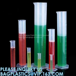 25ml 100ml 250ml 500ml Plastic Liquid Measurement Graduated Measuring Cylinder, Wholesale Laboratory Transparent PP Plastic Graduated Measuring Cylinder thumbnail-1