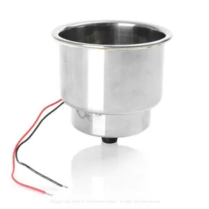 ISURE MARINE 12V Blue 8 LED Stainless Steel Boat Accessories Cup Drink Holder For Boat Car Truck thumbnail-3