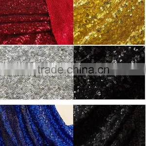 New Cheap Hot Sale Fancy 100% Polyester Embroidery Metallic Sequence Wedding Silver Sequin Table Cloth thumbnail-6