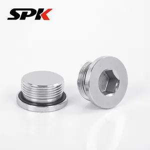 Pabo Fluid Hydraulic Fitting, 304 Stainless Steel Pipe Plug/Oil Plug With Gasket Seal, Hexagon Socket Plug (4BN, 4MN) thumbnail-2