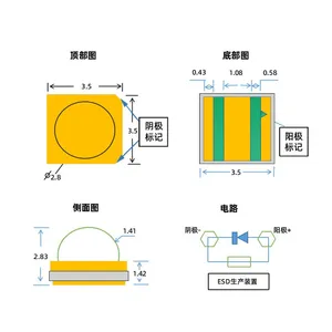 Ceramic Based Holder High Power UVB UVA UVC IR Leds Leds 365nm 260nm 310nm 880nm 1080nm for Ink Curing Sterilization Horticulture Medical Therapy thumbnail-3