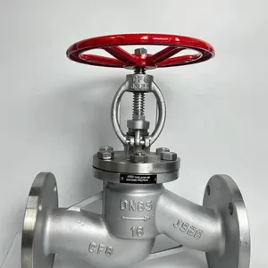 SS304/316L Forged Stainless Steel CF3 CF8 PN16 DN100 Flange Bellows/Metal Seal Sewage Shut off Globe Valve thumbnail-5