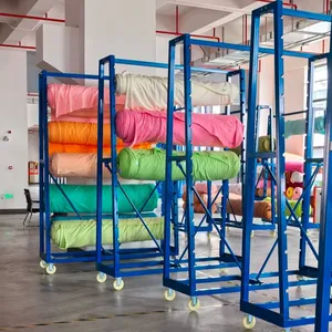Garment Factory Fabric Cart - Adjustable Sorting Trolley for Bulk Textiles thumbnail-5