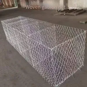 Lianqi Network Industry Galvanized Wire Mesh Gabions for River Engineering, Hot-dip Galvanized Wire Mesh Gabions, Gabion Stone Baskets for River Bank Protection thumbnail-2