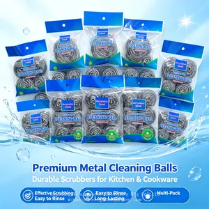 Super Abrasive Metal Scourer Heavy Oil Steel Ball Solidified Grease Remover thumbnail-2