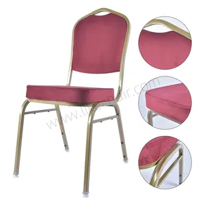 Fabric Traditional Modern Design Stackable Banquet Chairs for Commercial Use in Weddings and Hotels thumbnail-5