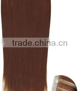 20" Remy Straight Skin Hair Tape Hair Extensions Tape Weft PU Weaving thumbnail-1