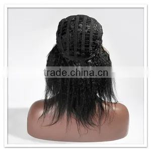 Hot Afro Kinky Straight Human Hair Lace Front Full Lace Silk Top Wig thumbnail-2