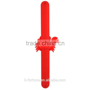 LP1511 Red Color Silicone Slap Bracelet LCD Watch thumbnail-6