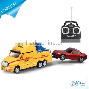 4 Channel Rescue Vehicle Toy RC Tractor Trucks With Friction Car thumbnail-1