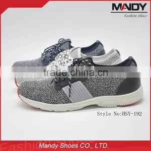 2016 Hot Sale Oem Customize Shoes Comfortable Rubber Sole Flyknit Sport Shoes thumbnail-1