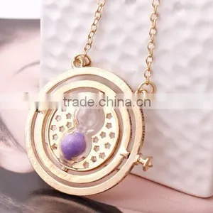 Granger Rotating Time Turner Necklace Gold Hourglass thumbnail-1