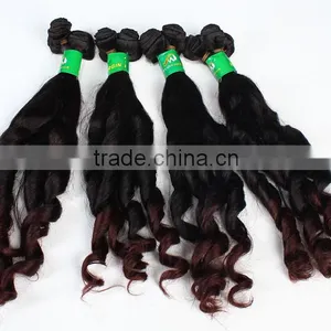 Hot China Factory SPRIAL CURL 3 Bundles Red Brazilian Hair Weave thumbnail-6