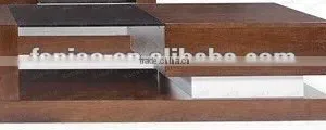 2015 New Design Tempered Black Glass Coffee Table SK1203A thumbnail-1