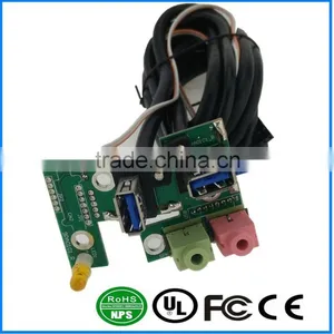Computer Case Front Panel Mount Dual USB Cable+ Audio Cable thumbnail-1