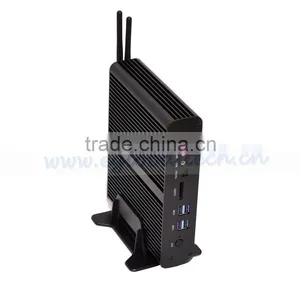Micro pc Gaming Desktop Computer i7 5500u Broadwell Chipset 2 Rj45 2hdmi sd Card Optical Fiber Nettop pc Portable thumbnail-5