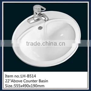 Sanitary Ware Counter Top 22 Inch Counter Sink Foshan Ceramic Wash Basin thumbnail-1