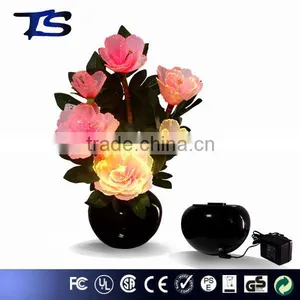 High Quality Decorative Color Change Led Fiber Optic Flowers /Penoy Flower Lampe With Metal Base With CE and ROHS Approval thumbnail-4
