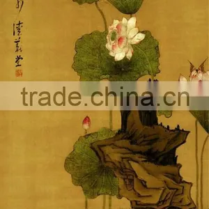 Beautiful Lotus Painting as Gift by Chen Hongshou thumbnail-1