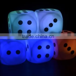 Hot Sale Custom Colorful PVC LED Flashing Dice thumbnail-1