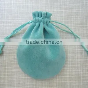 Customized Velvet Pouch Blue thumbnail-1