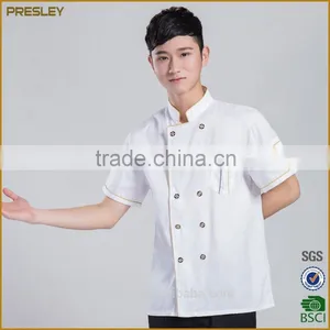 Presley Oem Hot Sell Latest Cheap Short Sleeve Stylish Chef Cook Uniform Man thumbnail-3