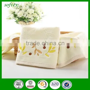 Velvet Towel Leaves High-grade EMBROIDERED HAND TOWEL GIFT SETS thumbnail-3