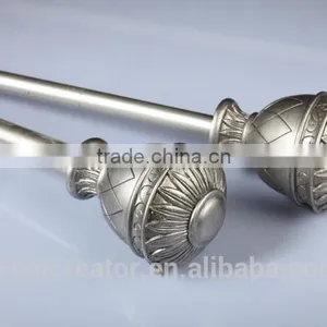Decorative Open-Work Resin Finials For 3/4" (19mm) Gold Metal Curtain Rods, High Quality Designer Drapery Hardware thumbnail-4