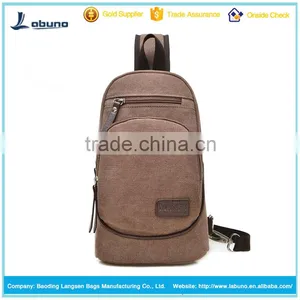 2016 Wholesale Custom Chest Shoulder Sling Canvas Crossbody Bags for Men thumbnail-1