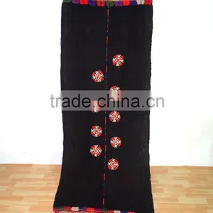 Antique Rabari Scarve Vintage Rabari Throw Gypsy Kutch Wool Throw Handmade Rabari Shawl Indian Rabari Wall Hanging Tapestry thumbnail-2