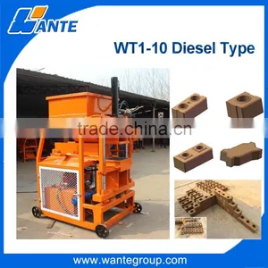 WANTE MACHINERY Quality Assured Brick Machine WT1-10 Portable Brick Making Machine thumbnail-1