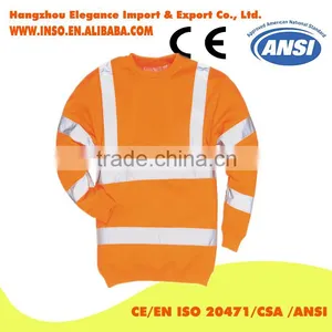 Hot Selling Safety High Visibility Warm Shirt Adults Sweatshirt With Reflector thumbnail-2