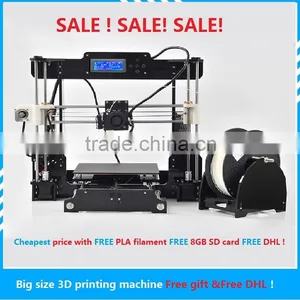 2016 Shenzhen Best 3D Printer Reprap Prusa i3 LCD Screen Self-assembly DIY Model Replicator for Home Office Printing Object thumbnail-1