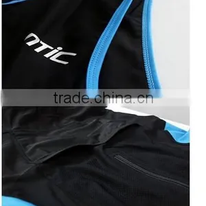2015 Santic Triathlon Skinsuit Men Singlet Skin Cycling Tri Suit Clothing Blue thumbnail-4