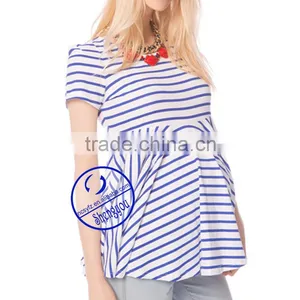 Custom 100% Cotton Jersey Yarn Dyed Maternity Clothing thumbnail-4