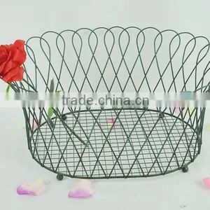 Rusty Roling Iron Wire Basket for Outdoor thumbnail-1