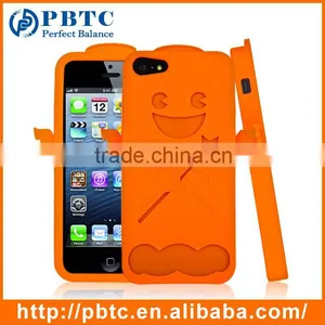 Set Screen Protector And Case For Iphone 5 , Green Angel Cute Little Bush Silicon Case thumbnail-5