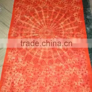 Peocock Printed Mandala Tapestry thumbnail-5