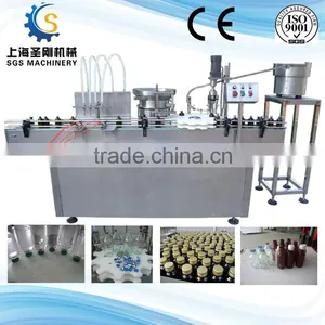 Full Automatic 30-150ml Bottle Drinks Filling and Rolling Machine thumbnail-5