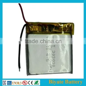 Rechargeable Li-polymer Li-ion Battery 250mah Batteries thumbnail-1