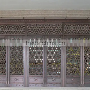 Luxury Villa Copper Door Security Entry Front Glass Bronze Door Quality Choice thumbnail-2