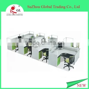 Newest Office Furniture Custom Made OEM Aluminum Low Partition Modern Cubicle Office Modular Workstation Quality Choice thumbnail-1